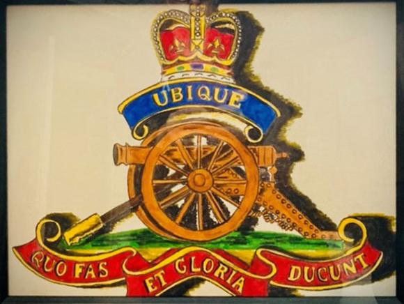 Royal Artillery Crest in watercolour